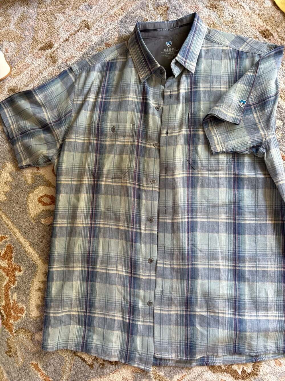 Kuhl Skorpio Men's Short Sleeve Plaid Button-Up Shirt